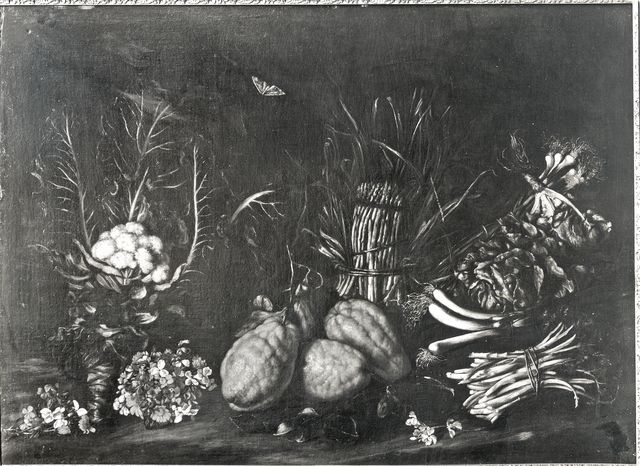 Sotheby's — Salini Tommaso - sec. XVII - Natura morta con ortaggi, fiori e agrumi — insieme
